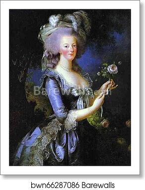 Portrait of Marie Antoinette by Louise-Elisabeth Vigée-Lebrun, Art Print