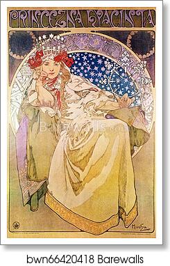 Princezna Hyacinta by Alphonse Mucha, Art Print
