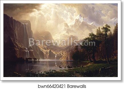 Among the Sierra Nevada, California by Albert Bierstadt, Art Print