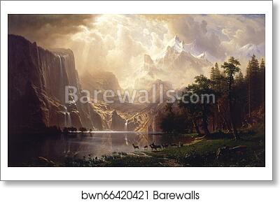 Among the Sierra Nevada, California by Albert Bierstadt, Art Print Among the Sierra Nevada, California by Albert Bierstadt, Art Print