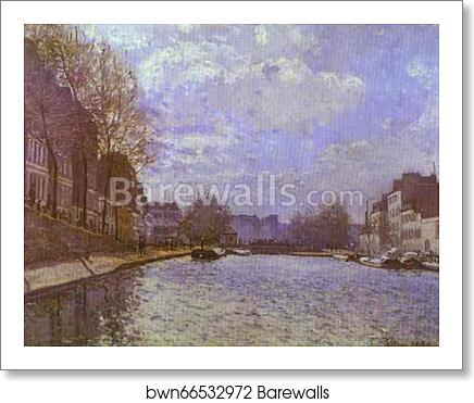 The Saint-Martin Canal in Paris by Alfred Sisley, Art Print
