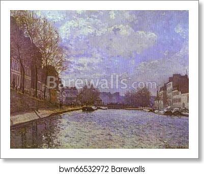 The Saint-Martin Canal in Paris by Alfred Sisley, Art Print The Saint-Martin Canal in Paris by Alfred Sisley, Art Print