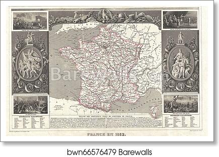 France en 1852 by Victor Jules Levasseur, Art Print