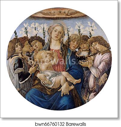 Mary with the Child and Singing Angels by Sandro Botticelli, Art Print Mary with the Child and Singing Angels by Sandro Botticelli, Art Print