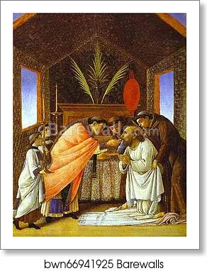 Last Communion of St. Jerome by Alessandro Botticelli, Art Print