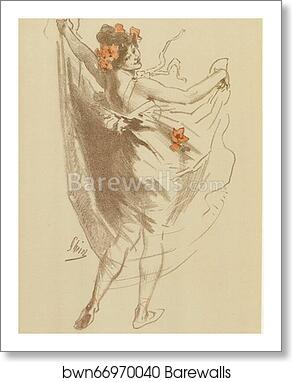 Original drawing for Les Maîtres de l’Affiche from issue 49, Dec. 1899 by Jules Chéret, Art Print