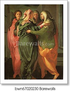 The Visitation by Jacopo Carrucci, Known As Pontormo, Art Print