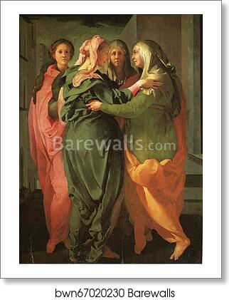 The Visitation by Jacopo Carrucci, Known As Pontormo, Art Print The Visitation by Jacopo Carrucci, Known As Pontormo, Art Print