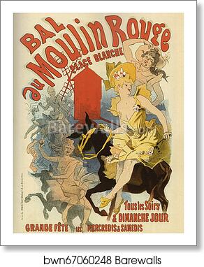 Bal du Moulin Rouge by Jules Chéret, Art Print