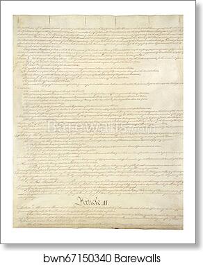 Constitution of the United States, Page 2 of 4 by Constitutional Convention, Art Print Constitution of the United States, Page 2 of 4 by Constitutional Convention, Art Print