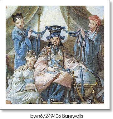 The Chinese Wedding. Detail by François Boucher, Art Print