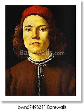 Portrait of a Young Man by Alessandro Botticelli, Art Print