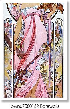 Moet & Chandon by Alphonse Mucha, Art Print