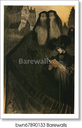 Original drawing for Les Maîtres de l’Affiche from issue 34, Sept. 1898 by Georges De Feure, Art Print Original drawing for Les Maîtres de l’Affiche from issue 34, Sept. 1898 by Georges De Feure, Art Print
