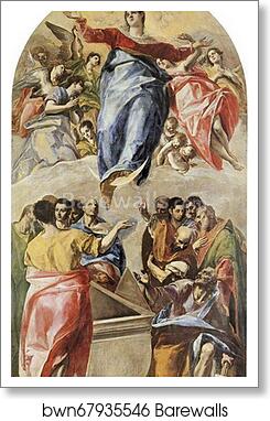 Assumption of the Virgin by El Greco, Art Print