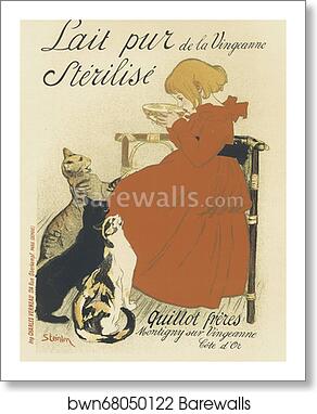 Lait pur stérilisé de la Vingeanne by Théophile Steinlen, Art Print Lait pur stérilisé de la Vingeanne by Théophile Steinlen, Art Print