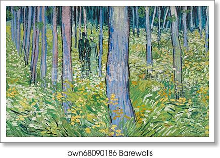 Undergrowth with Two Figures by Vincent Van Gogh, Art Print