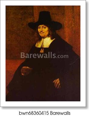 Portrait of a Man in a Tall Hat by Rembrandt Harmenszoon Van Rijn, Art Print Portrait of a Man in a Tall Hat by Rembrandt Harmenszoon Van Rijn, Art Print