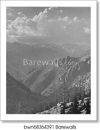 Middle Fork at Kings River from South Fork of Cartridge Creek, Kings River Canyon, California, 1936. (vertical orientation). Photographs of National Parks and Monuments, compiled 1941 - 1942, documenting the period ca. 1933 – 1942 by Ansel Adams (1902-1984), Art Print Middle Fork at Kings River from South Fork of Cartridge Creek, Kings River Canyon, California, 1936. (vertical orientation). Photographs of National Parks and Monuments, compiled 1941 - 1942, documenting the period ca. 1933 – 1942 by Ansel Adams (1902-1984), Art Print