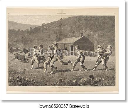 Snap the Whip, from Harper's Weekly, September 20, 1873, pp. 245-25 by Winslow Homer, Art Print