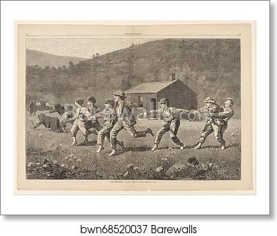 Snap the Whip, from Harper's Weekly, September 20, 1873, pp. 245-25 by Winslow Homer, Art Print Snap the Whip, from Harper's Weekly, September 20, 1873, pp. 245-25 by Winslow Homer, Art Print