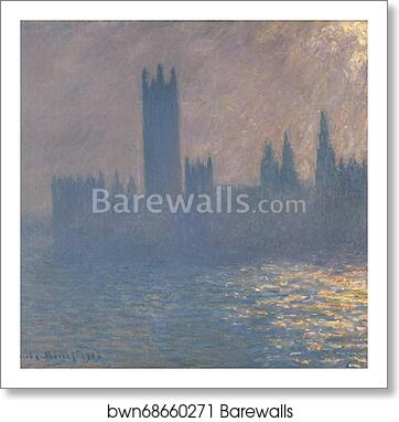 Houses of Parliament, Sunlight Effect (Le Parlement, effet de soleil) by Claude Monet, Art Print