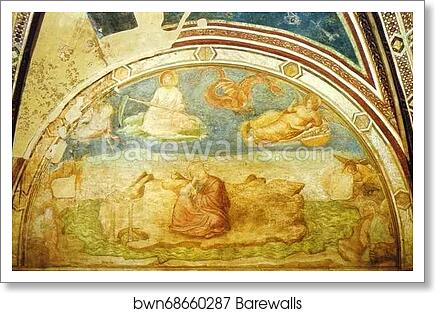 Vision of John the Evangelist on Patmos by Giotto, Art Print