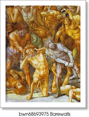 The Hell. Detail by Luca Signorelli, Art Print