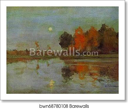 The Twilight. The Moon by Isaac Levitan, Art Print