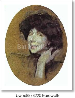 Portrait of Anna Benois by Valentin Serov, Art Print