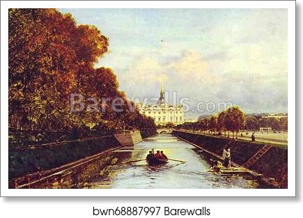View of the St. Michael Palace in St. Petersburg from the Swan Canal by Alexey Bogoliubov, Art Print