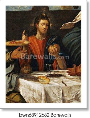Supper at Emmaus. Detail by Jacopo Robusti, Called Tintoretto, Art Print Supper at Emmaus. Detail by Jacopo Robusti, Called Tintoretto, Art Print