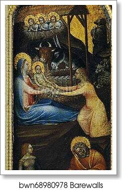 The Coronation of the Virgin among Saints and Angels. Detail by Giusto De’ Menabuoi, Art Print