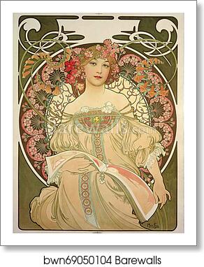 Daydream by Alphonse Mucha, Art Print