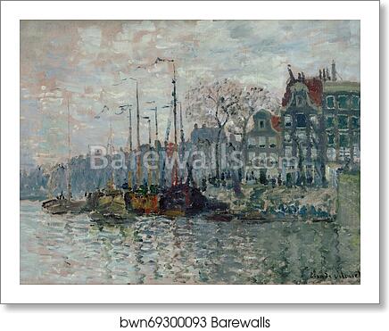 View of the Prins Hendrikkade and the Kromme Waal in Amsterdam by Claude Monet, Art Print View of the Prins Hendrikkade and the Kromme Waal in Amsterdam by Claude Monet, Art Print