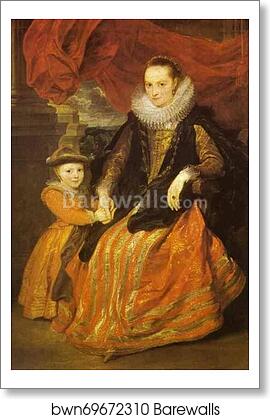 Portrait of Susanna Fourment and Her Daughter by Sir Anthony Van Dyck, Art Print Portrait of Susanna Fourment and Her Daughter by Sir Anthony Van Dyck, Art Print