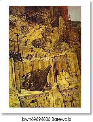 The Tower of Babel. Detail by Pieter Bruegel The Elder, Art Print The Tower of Babel. Detail by Pieter Bruegel The Elder, Art Print