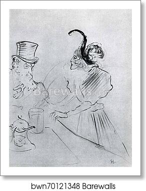Skating Professional Beauty: Mlle Liane de Lancy at the Palais de Glace by Henri De Toulouse-Lautrec, Art Print