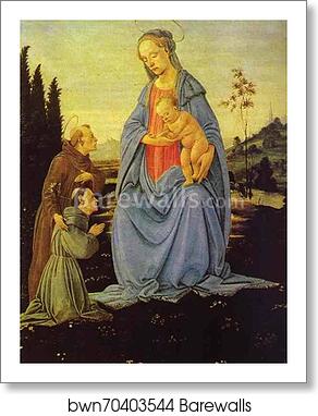 Madonna and Child with St. Anthony and a Monk by Filippino Lippi, Art Print