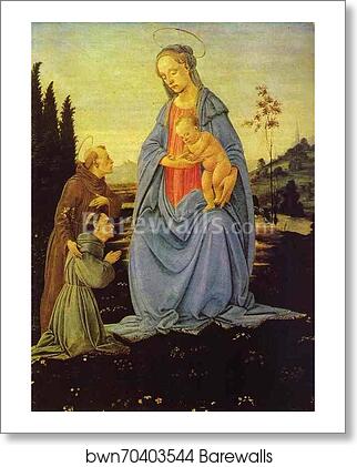 Madonna and Child with St. Anthony and a Monk by Filippino Lippi, Art Print Madonna and Child with St. Anthony and a Monk by Filippino Lippi, Art Print