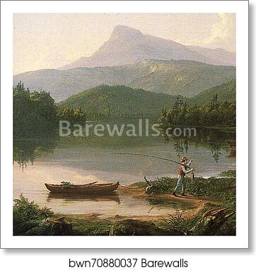 Home in the Woods. Detail by Thomas Cole, Art Print