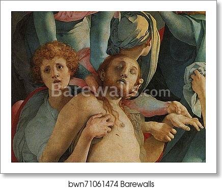 Deposition of Christ. Detail by Jacopo Carrucci, Known As Pontormo, Art Print