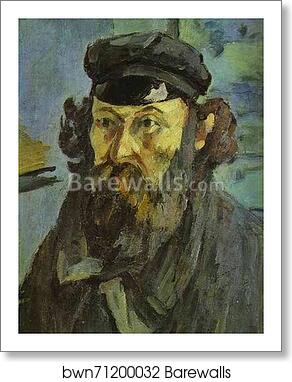 Self-Portrait with a Casquette by Paul Cézanne, Art Print
