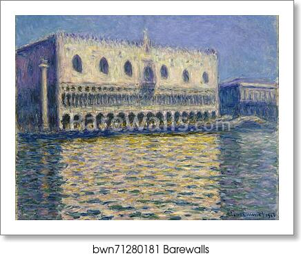 The Doges Palace (Le Palais ducal) by Claude Monet, Art Print