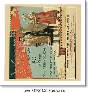 Exposition ethnographique tchèco-slave de Prague by Vojtěch Hynais, Art Print