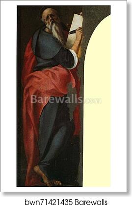 St. John the Evangelist and St. Michael the Archangel. Detail by Jacopo Carrucci, Known As Pontormo, Art Print St. John the Evangelist and St. Michael the Archangel. Detail by Jacopo Carrucci, Known As Pontormo, Art Print
