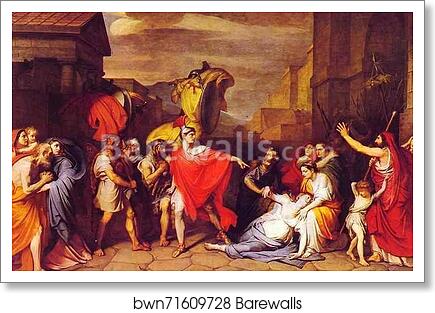 Death of Camilla, Sister of Horatio by Feodor Bruni, Art Print Death of Camilla, Sister of Horatio by Feodor Bruni, Art Print