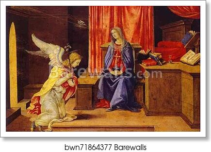 Annunciation by Filippino Lippi, Art Print