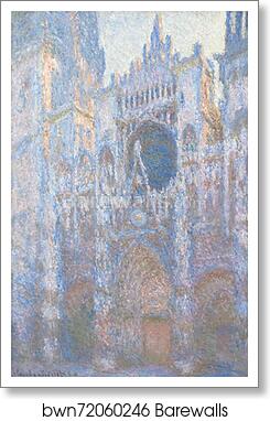 Rouen Cathedral, West Façade by Claude Monet, Art Print