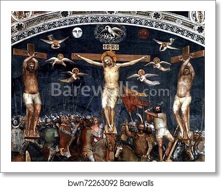 The Crucifixion. Detail by Giusto De’ Menabuoi, Art Print